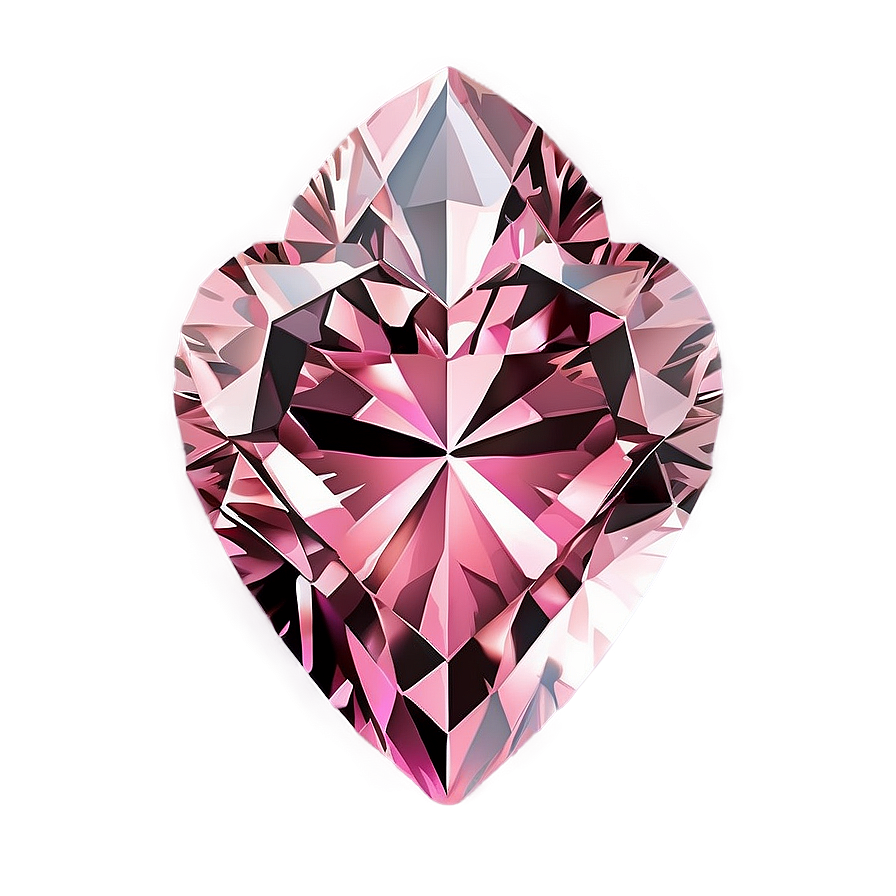 Pink Heart Diamond Png 76 PNG image