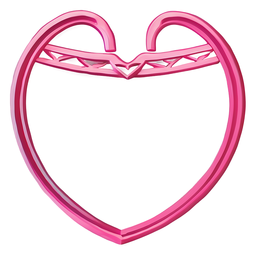 Pink Heart Emoji Outline Png 06262024 PNG image