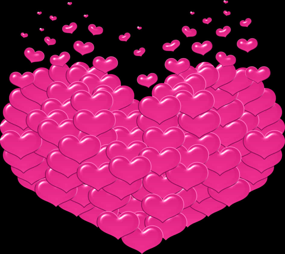 Pink Heart Explosion PNG image