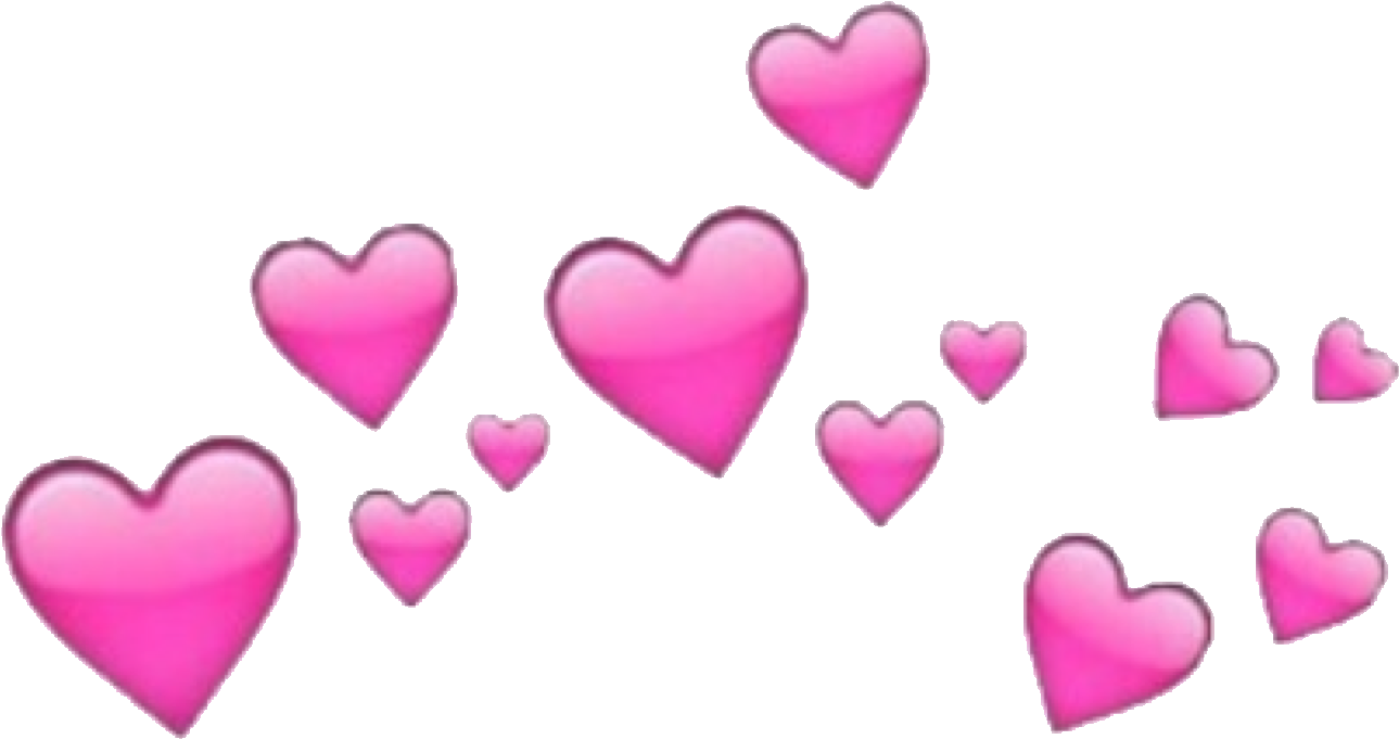 Pink Heart Filter Overlay PNG image