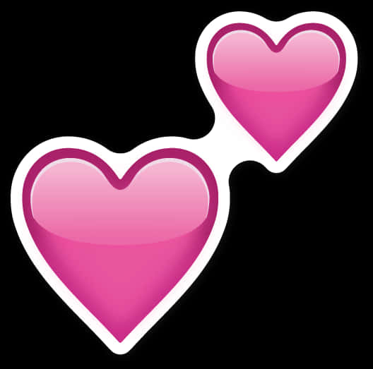 Pink Heart Glasses Emoji PNG image