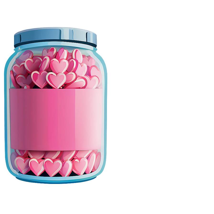 Pink Heart In A Jar Png 05232024 PNG image