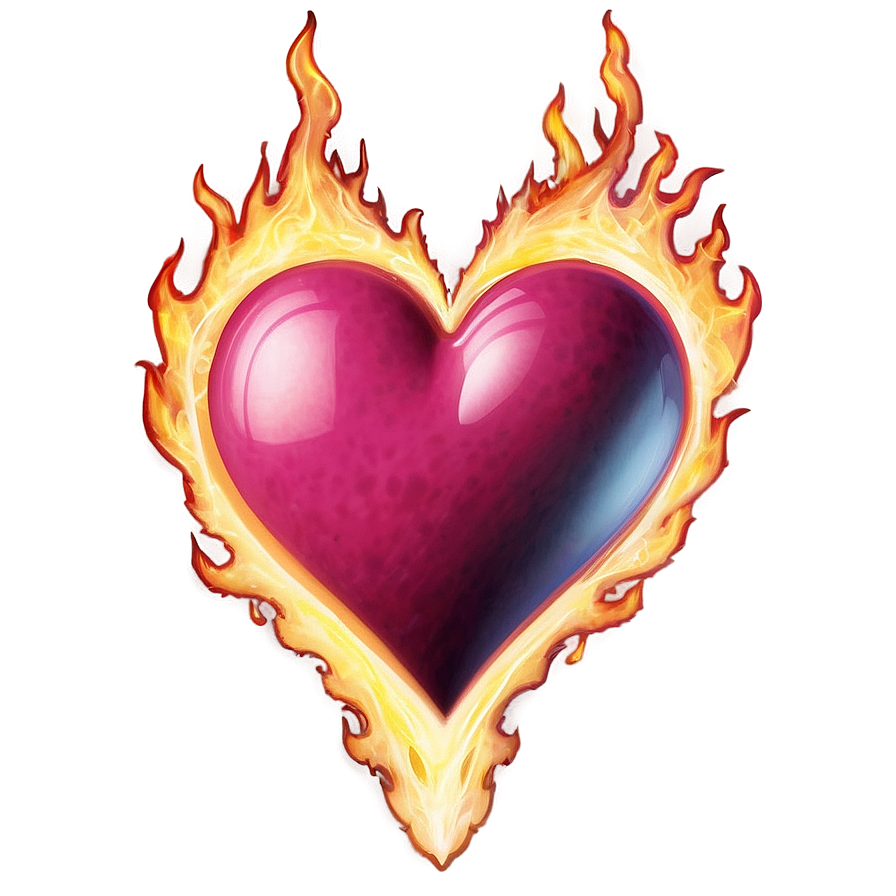 Pink Heart On Fire Png Vgd7 PNG image