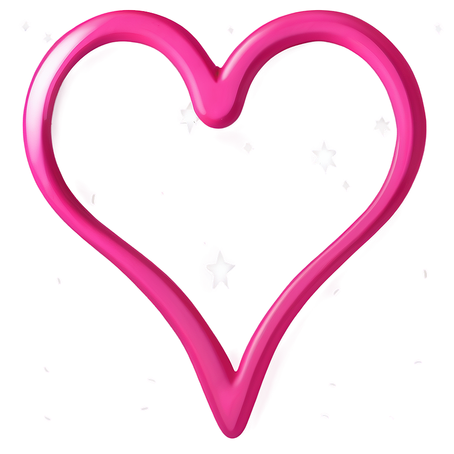 Pink Heart Outline Png 05232024 PNG image