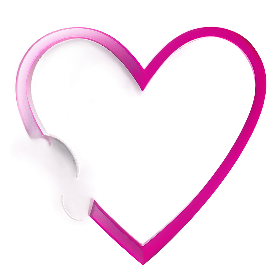 Pink Heart Outline Png 39 PNG image