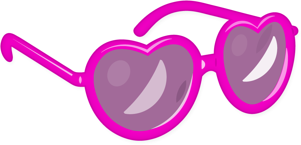 Pink Heart Shaped Sunglasses Emoji PNG image