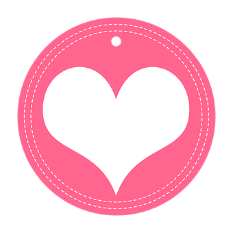 Pink Heart Tag Graphic PNG image