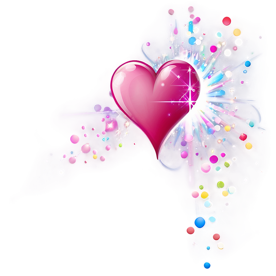 Pink Heart With Sparkles Png 05232024 PNG image