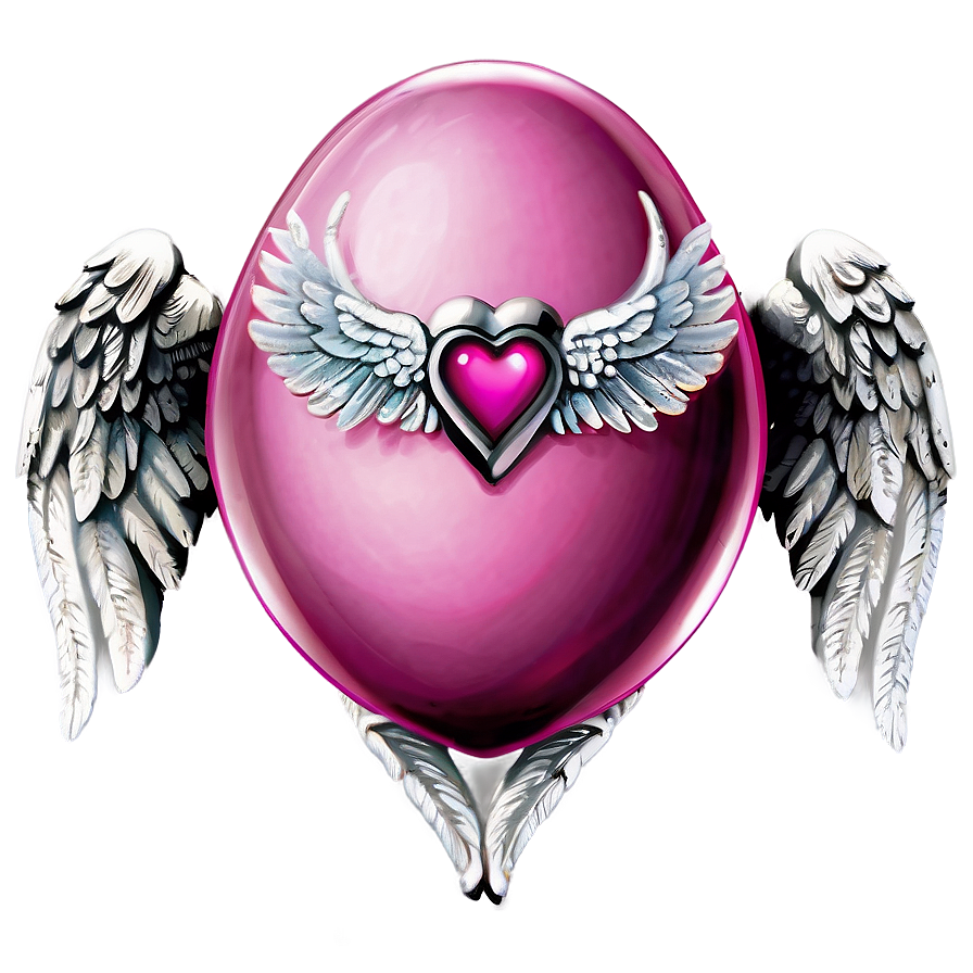 Pink Heart With Wings Png Gef55 PNG image