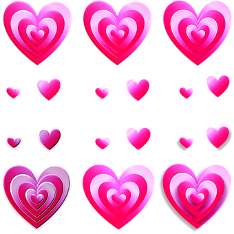 Pink_ Hearts_ Pattern_ Background PNG image