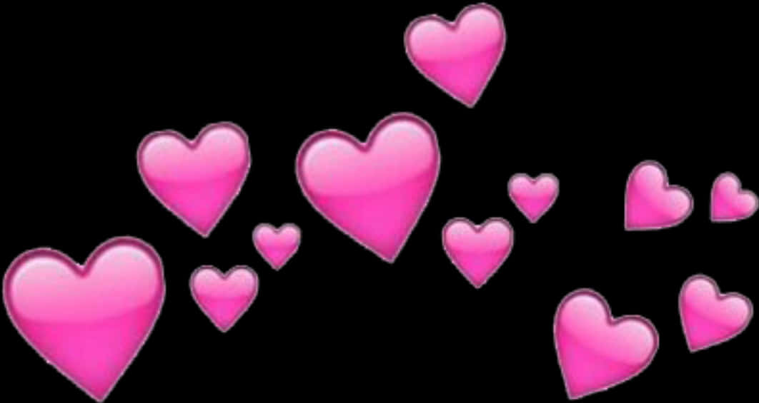 Pink Hearts Pattern Background PNG image