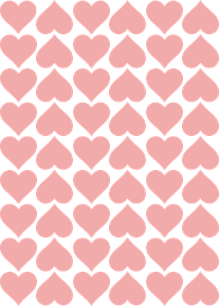 Pink Hearts Pattern Background PNG image