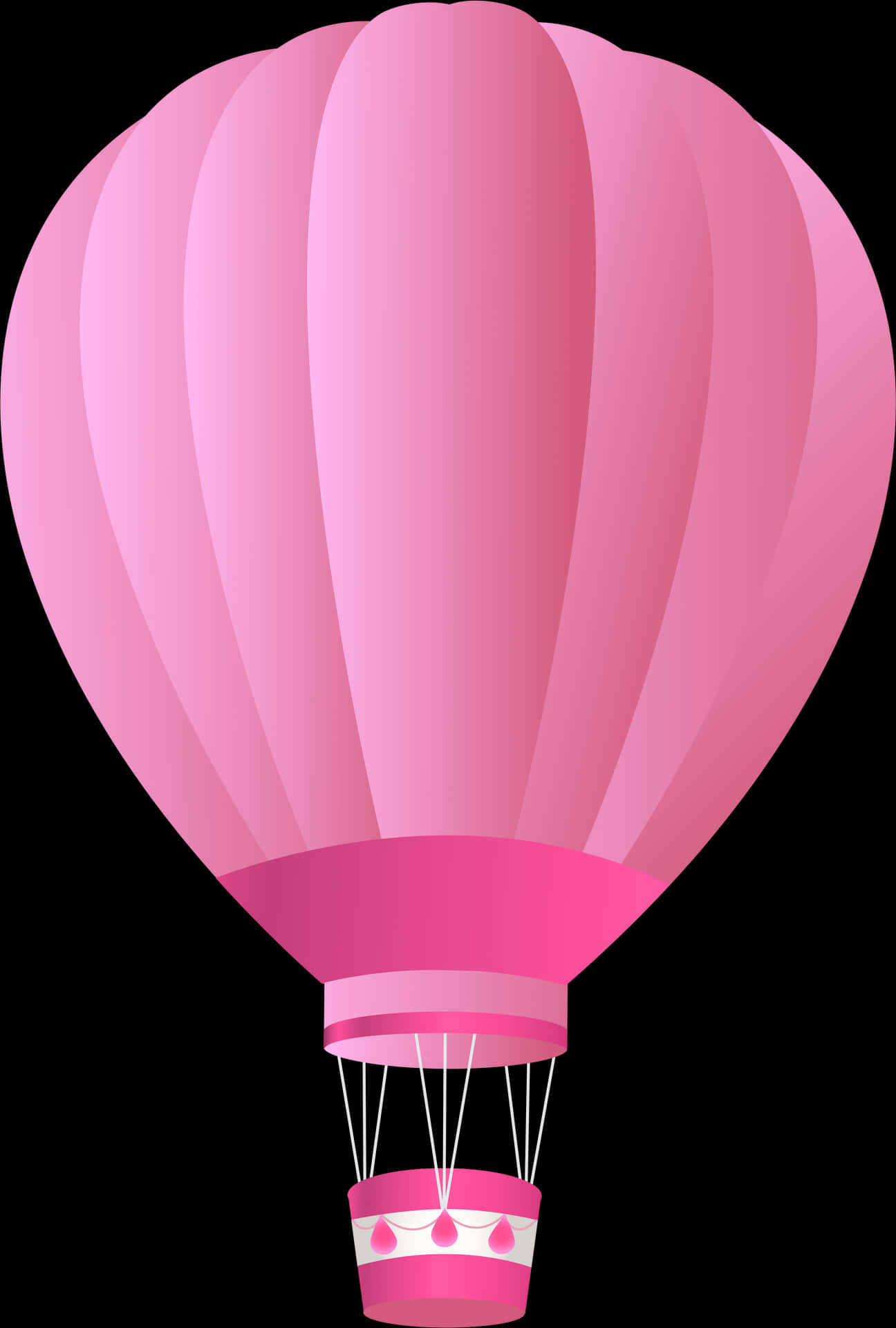 Pink Hot Air Balloon Vector PNG image