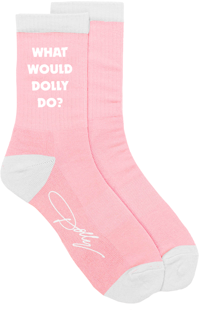 Pink Inspirational Quote Sock PNG image