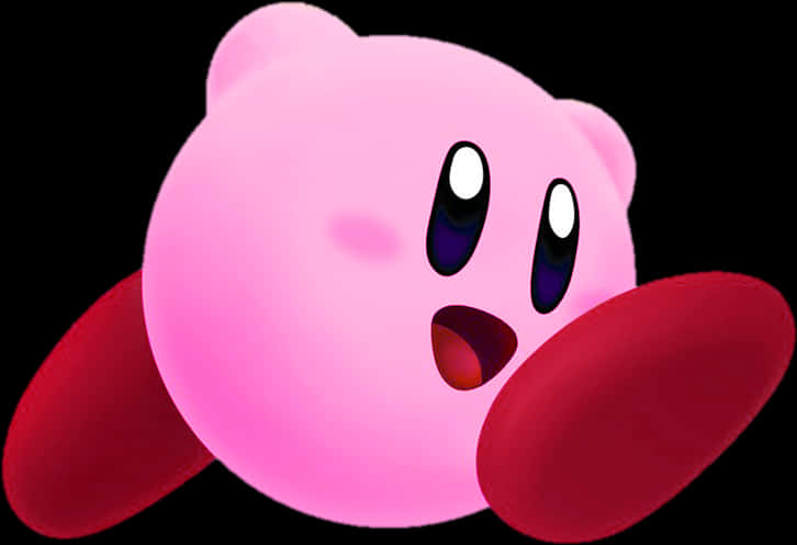 Pink_ Kirby_ Character PNG image