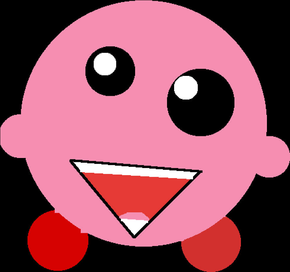 Pink_ Kirby_ Vector_ Graphic PNG image