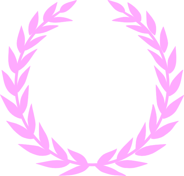 Pink Laurel Wreath Graphic PNG image