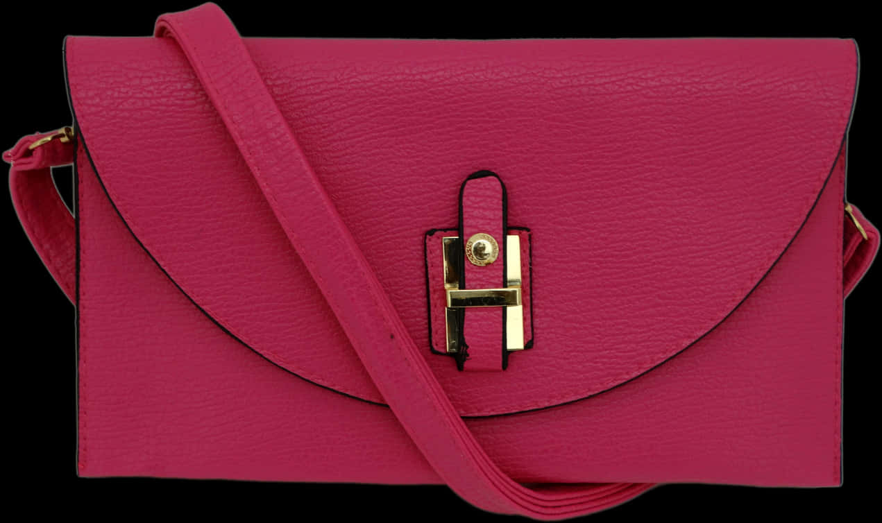 Pink Leather Crossbody Bag PNG image