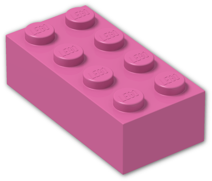 Pink Lego Brick PNG image