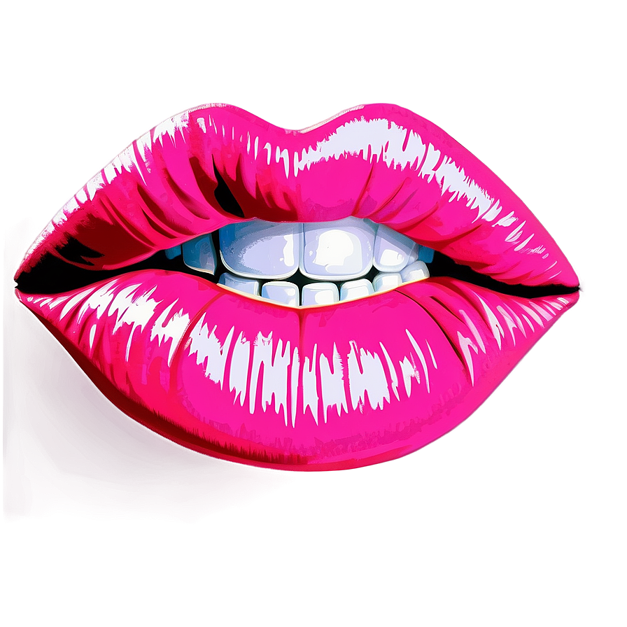 Pink Lips In Pop Art Png Jqr PNG image