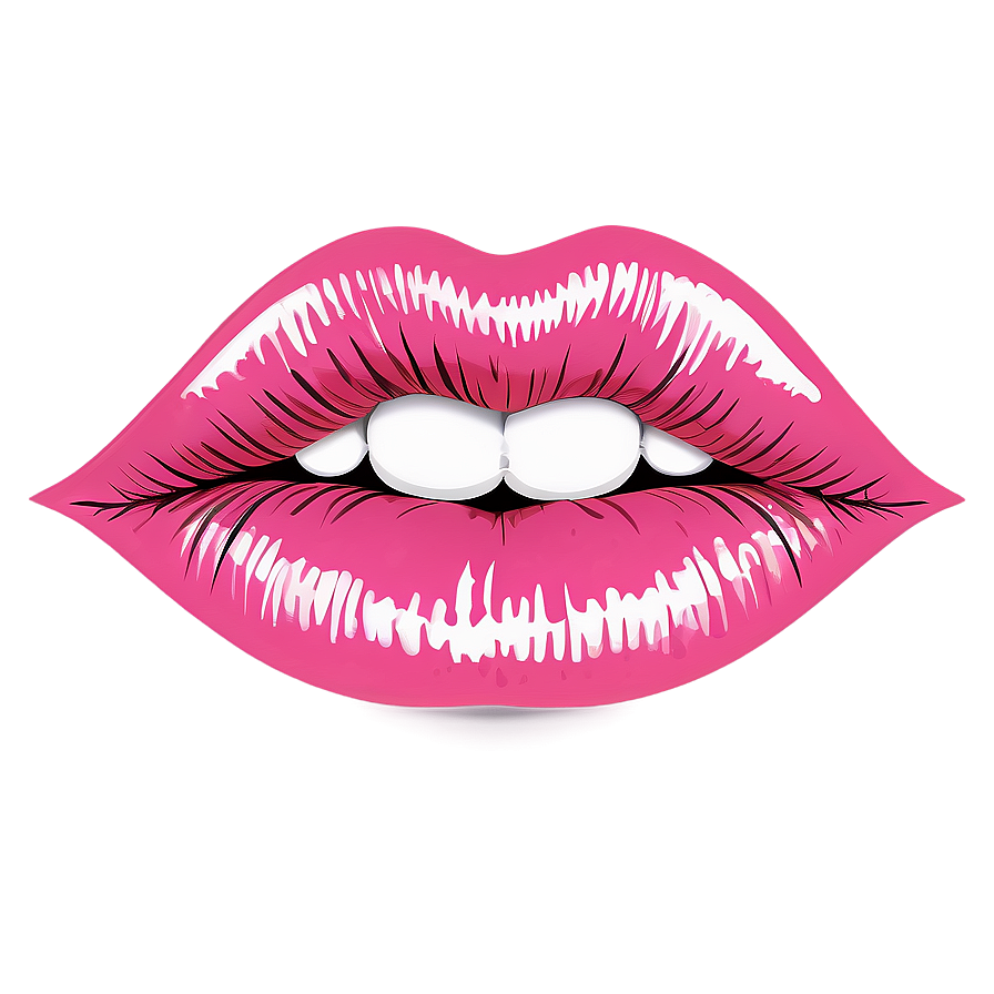 Pink Lips With Heart Png Ggd PNG image