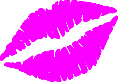 Pink Lipstick Kiss Graphic PNG image