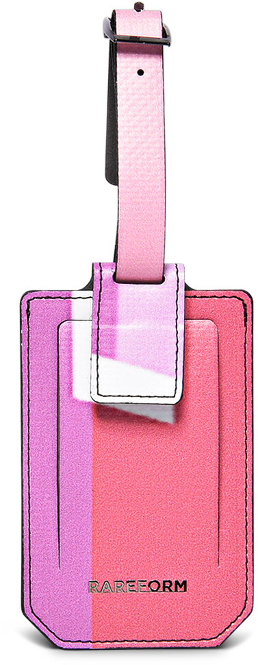 Pink Luggage Tag Rareform Brand PNG image