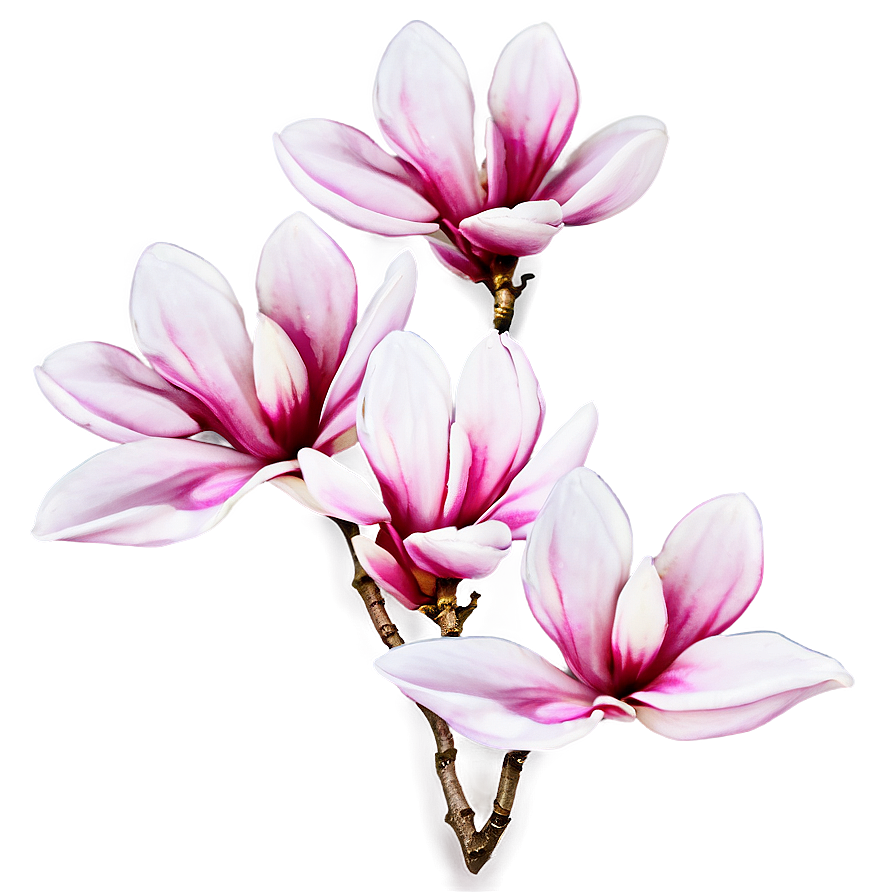 Pink Magnolia Flower Design Png Mmf93 PNG image