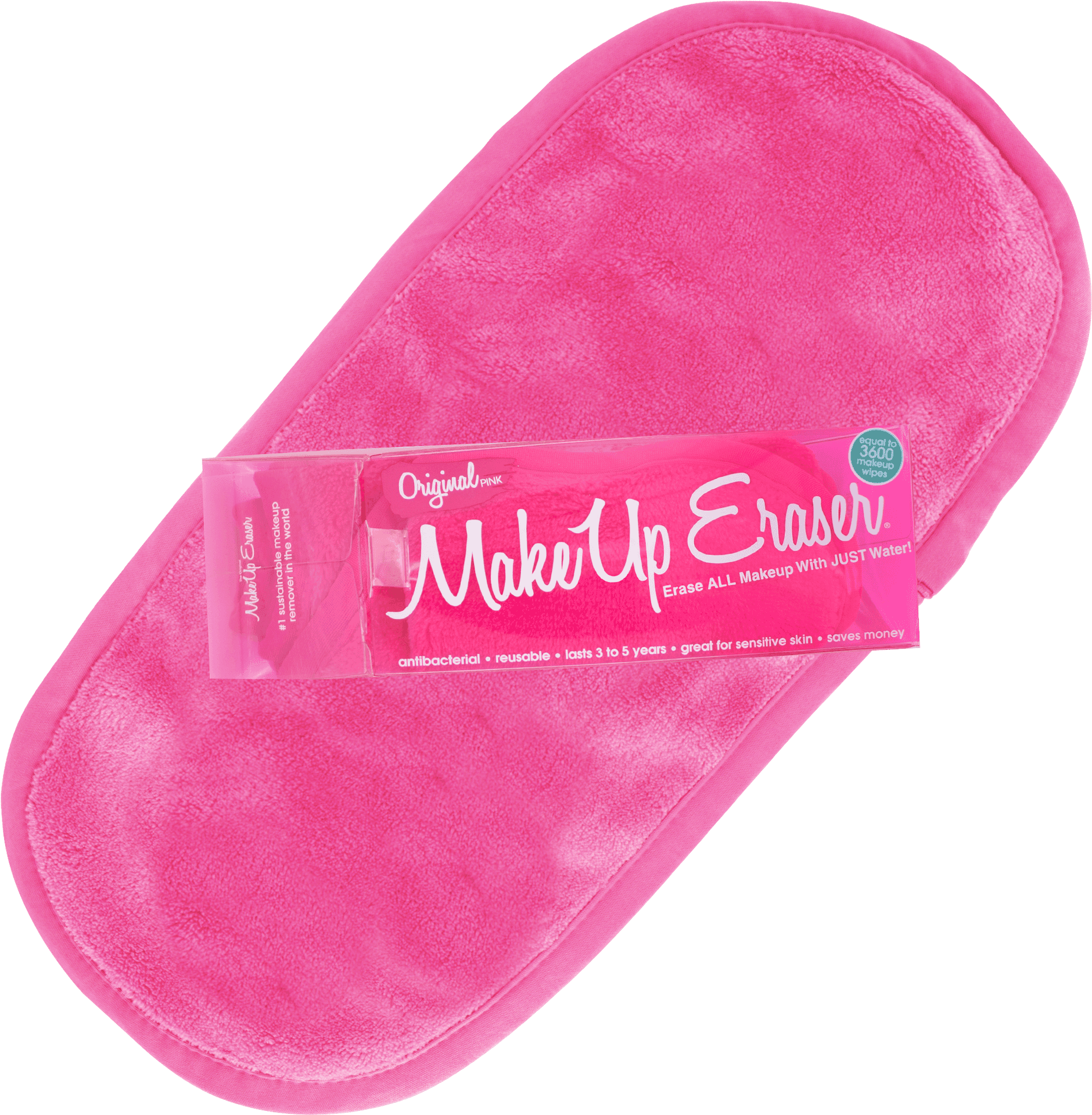 Pink Makeup Eraser Pad PNG image