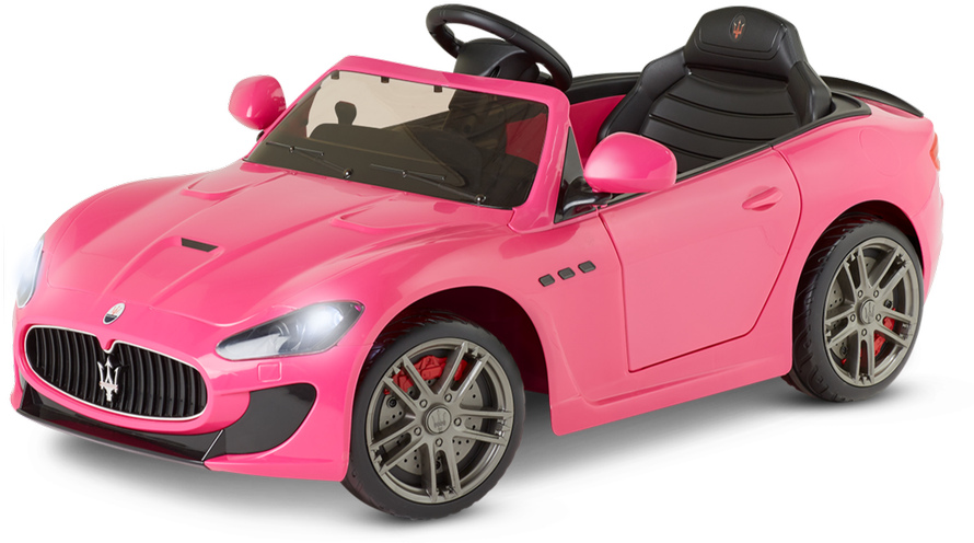 Pink Maserati Convertible Toy Car PNG image