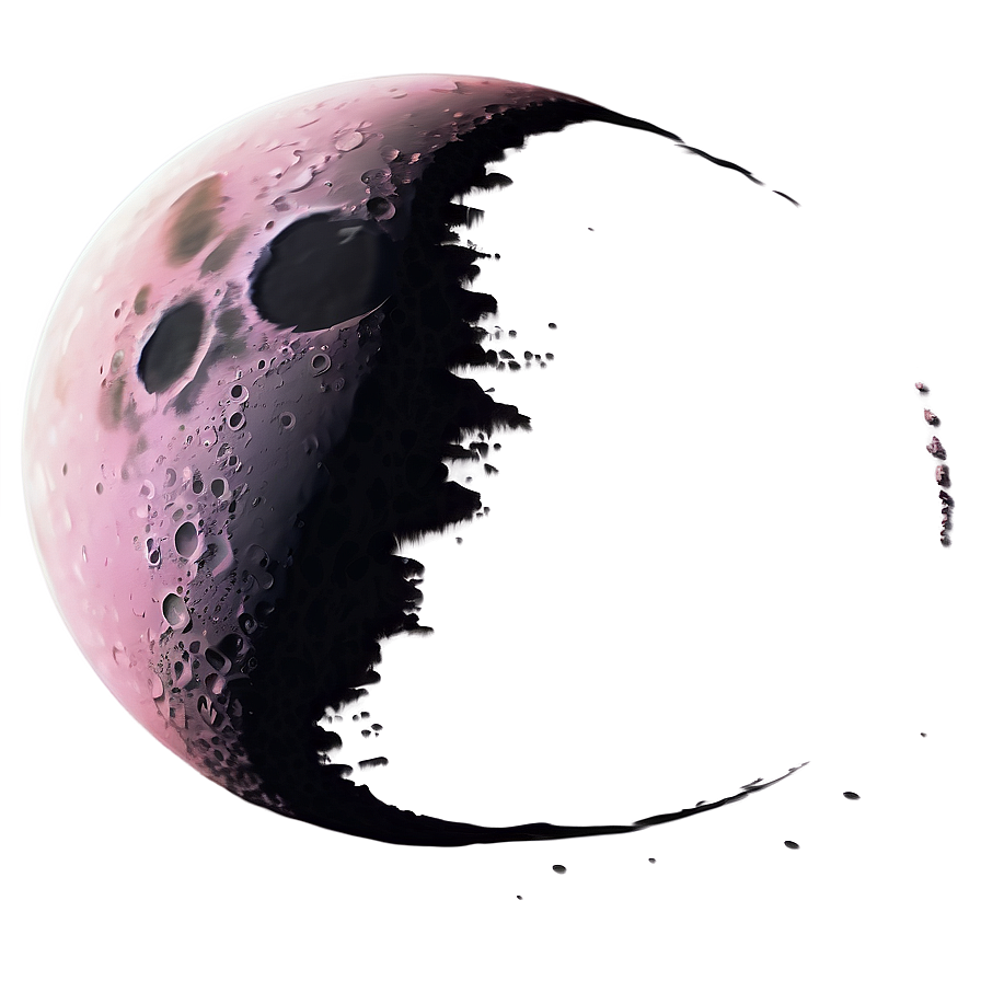 Pink Moon Fantasy Design Png Kbk50 PNG image