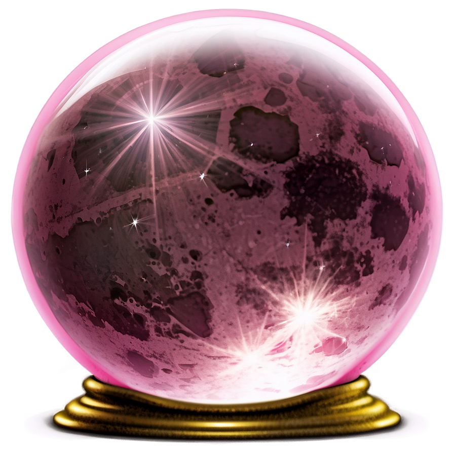 Pink Moon In Crystal Ball Png Wsu PNG image