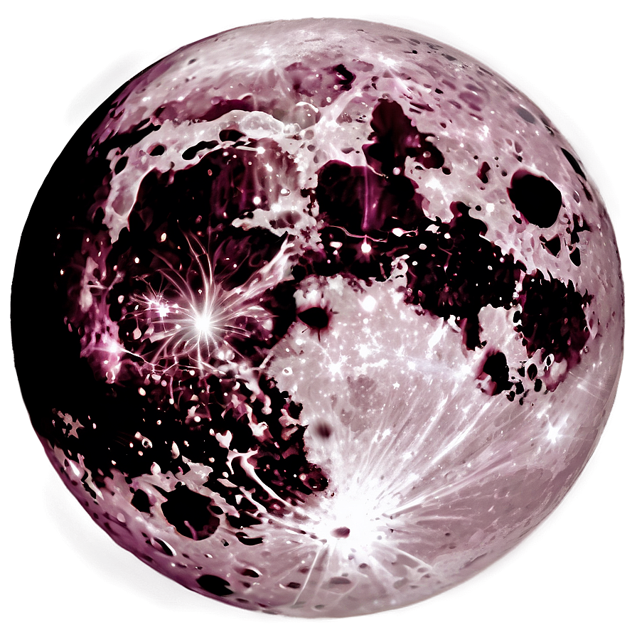 Pink Moon In Gothic Style Png Iqr10 PNG image