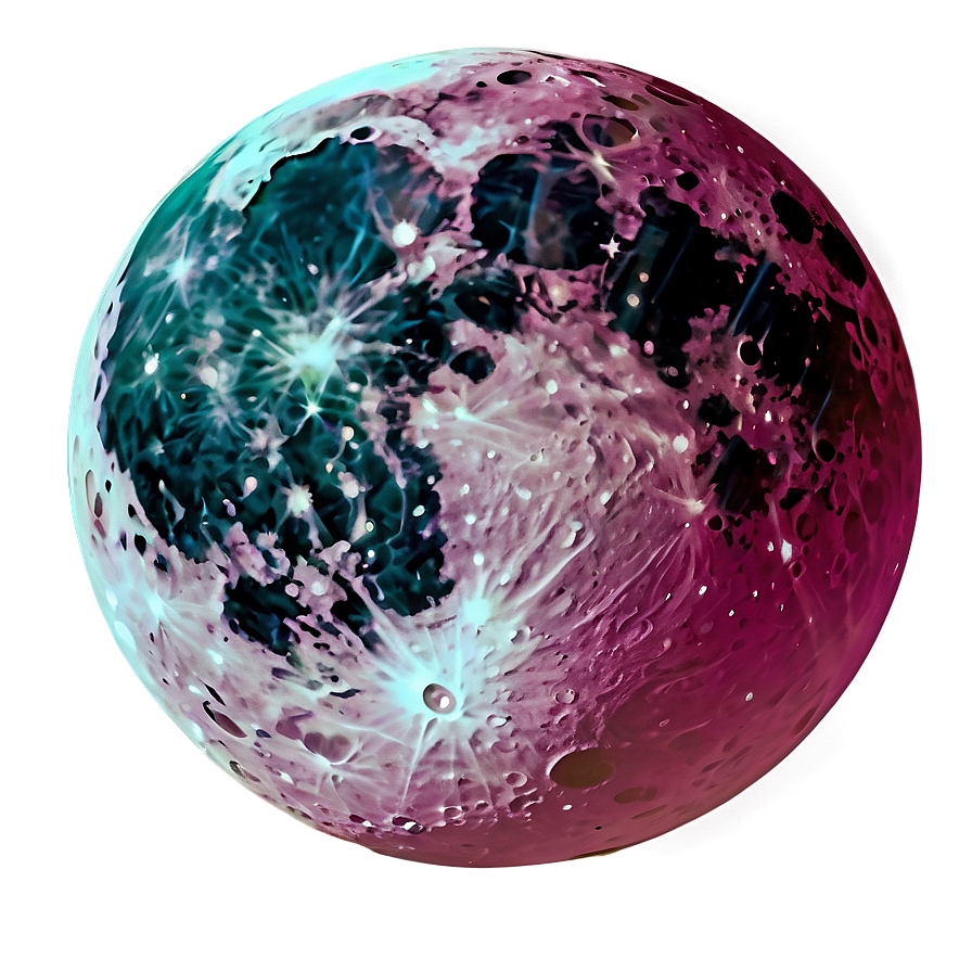 Pink Moon In Night Sky Png 83 PNG image