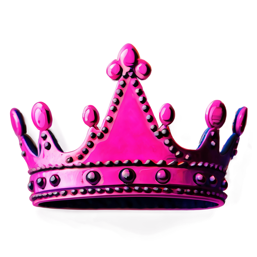 Pink Neon Crown Png 06272024 PNG image