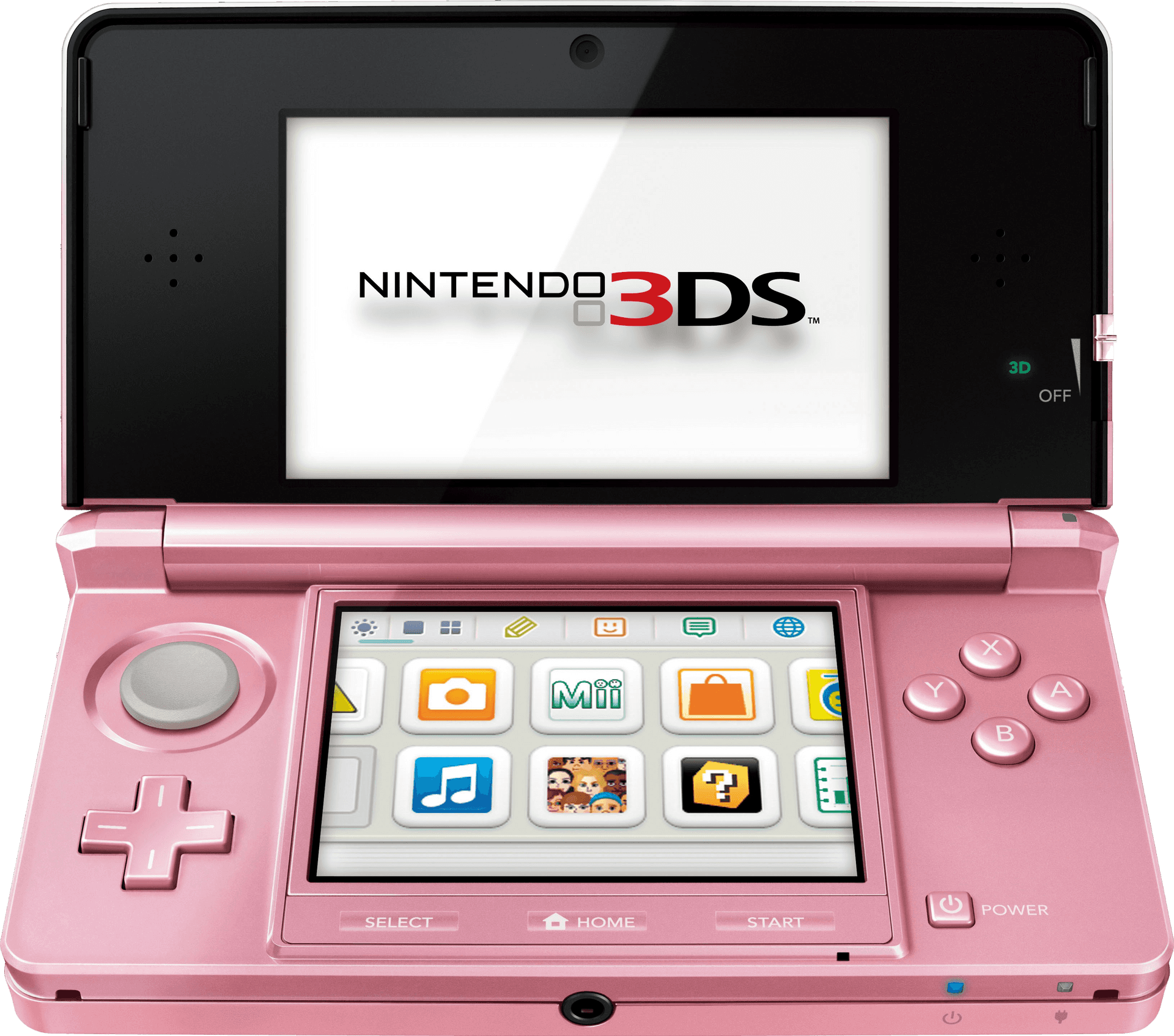 Pink Nintendo3 D S Open PNG image