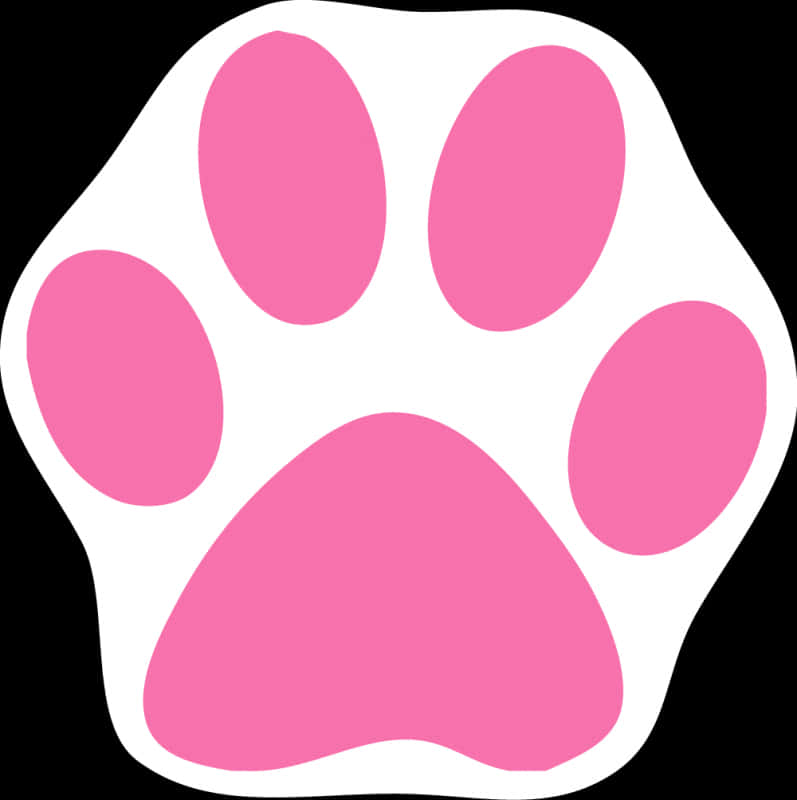 Pink Paw Print Graphic PNG image