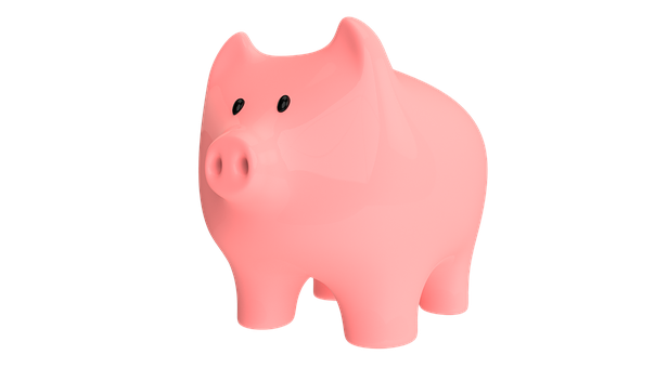 Pink Piggy Bank Isolated PNG image