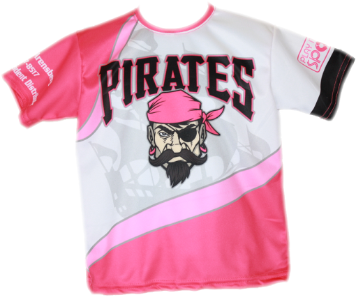 Pink Pirates Sports Jersey PNG image