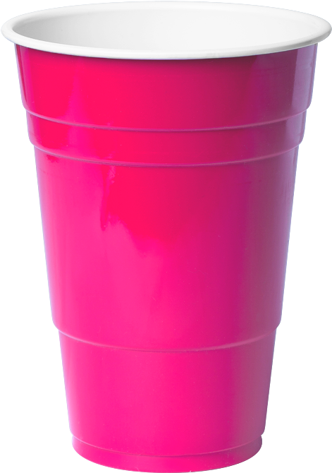 Pink Plastic Party Cup PNG image