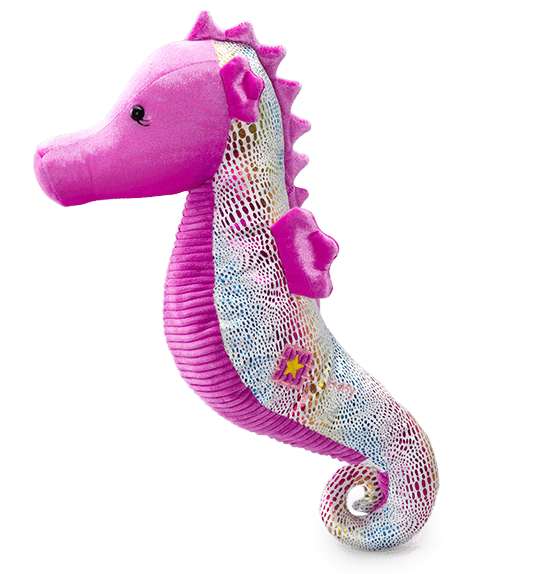 Pink Plush Seahorse Toy PNG image