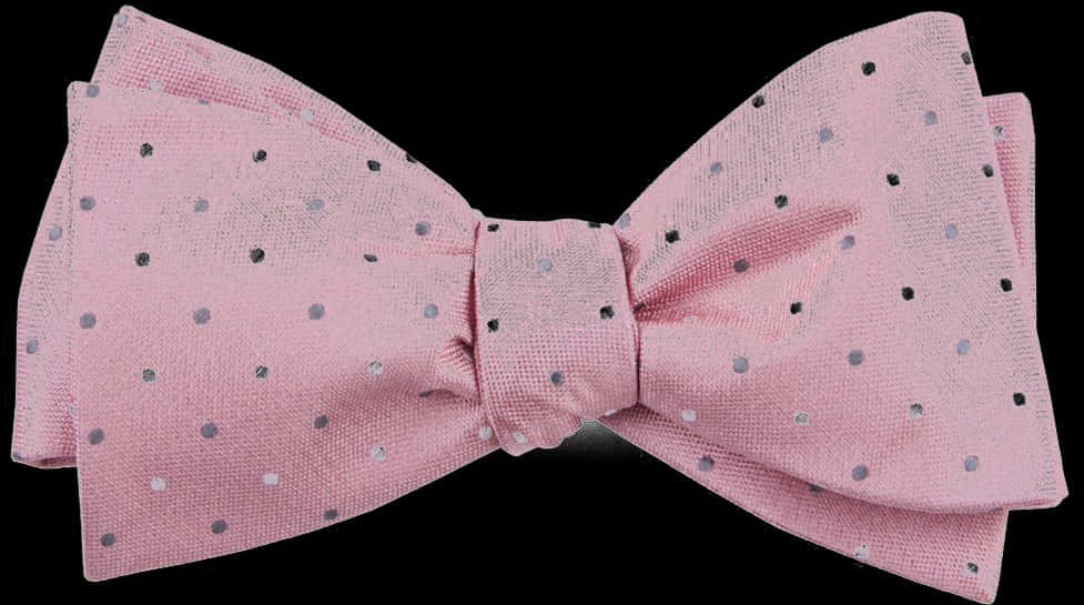 Pink Polka Dot Bow Tie PNG image