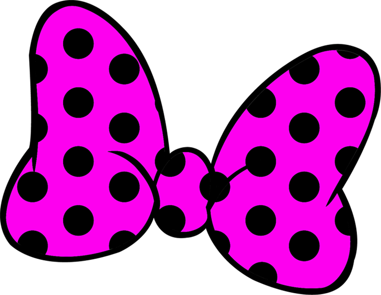 Pink Polka Dotted Bow Illustration PNG image