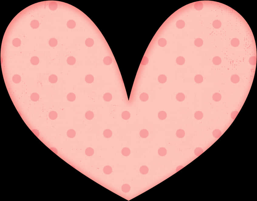 Pink Polka Dotted Heart PNG image