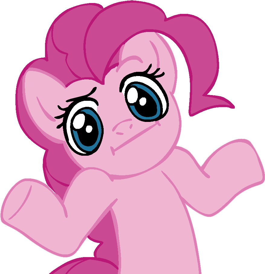 Pink_ Pony_ Character_ Shrugging PNG image
