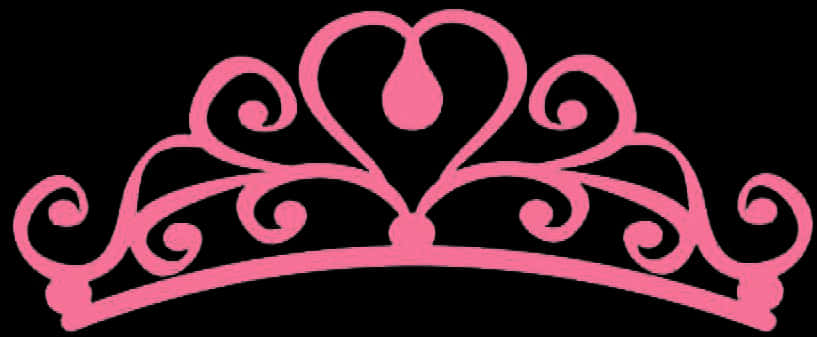 Pink Princess Crown Graphic PNG image