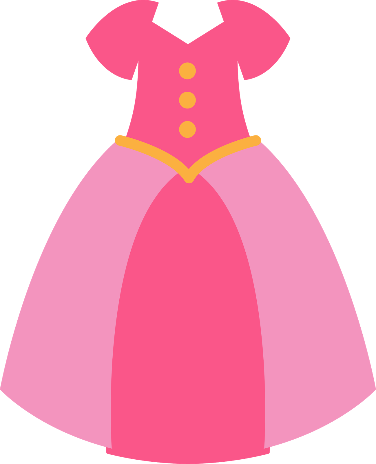 Pink Princess Dress Clipart PNG image