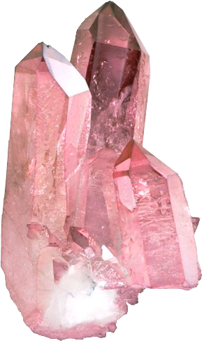 Pink Quartz Crystal Cluster PNG image