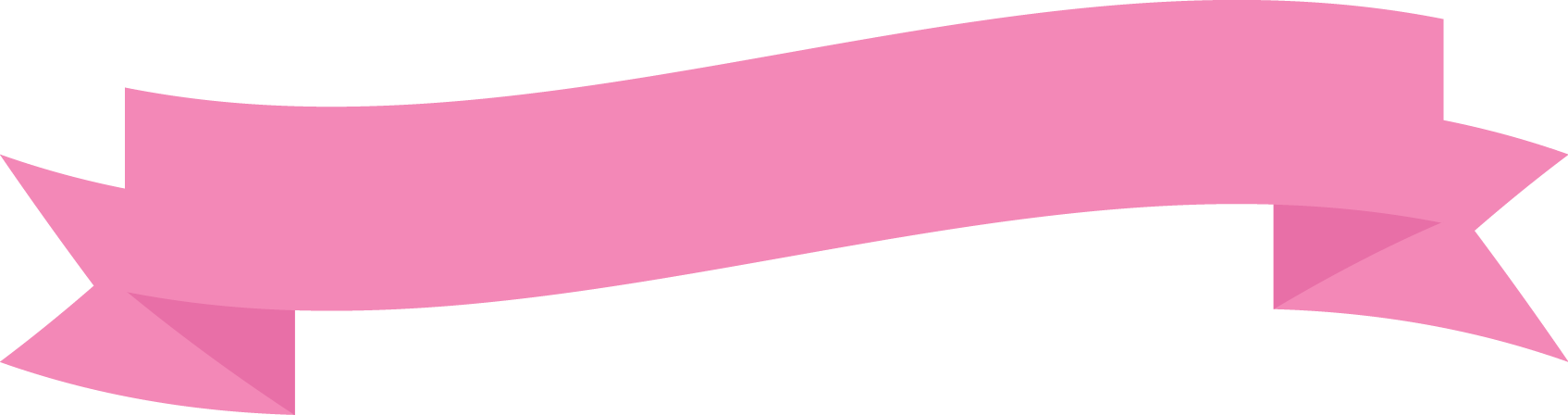 Pink Ribbon Banner Graphic PNG image