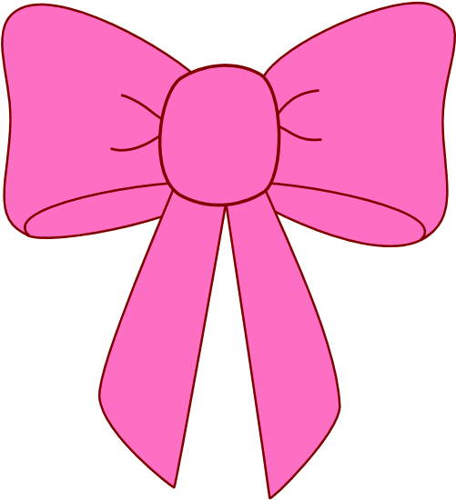 Pink Ribbon Bow Illustration PNG image